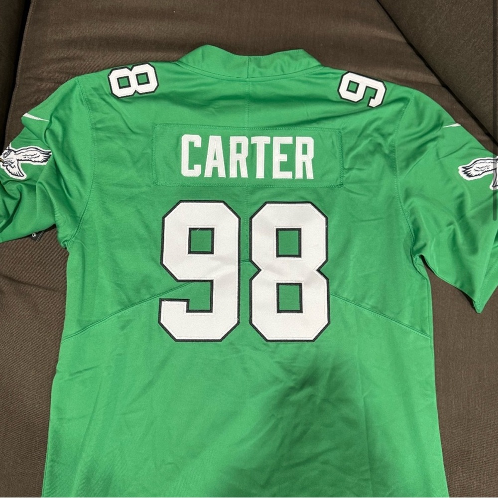 New Philadelphia Eagles Kelly Green Jalen Carter Jersey (large) (new with tags)